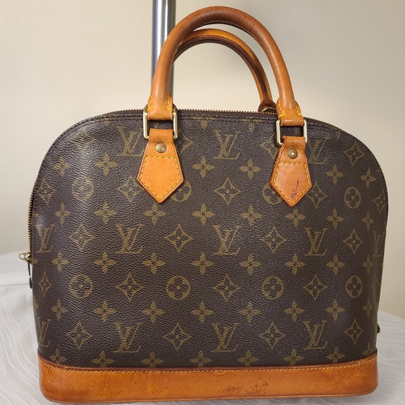 Louis Vuitton Alma Hand Brown Monogram Canvas Satchel - Picture 6 of 16